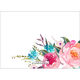 Watercolor Peony Spray Folded Place Cards Image 3 of 4